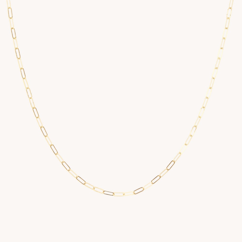 Catbird 14kt 1976 paperclip dainty gold chain 20-22 in